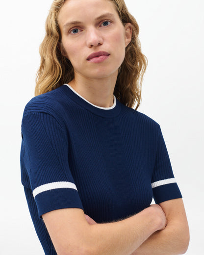 カッシー　リブ　ショートスリーブ