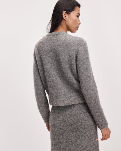 アイリス ビーデッド カーディガン