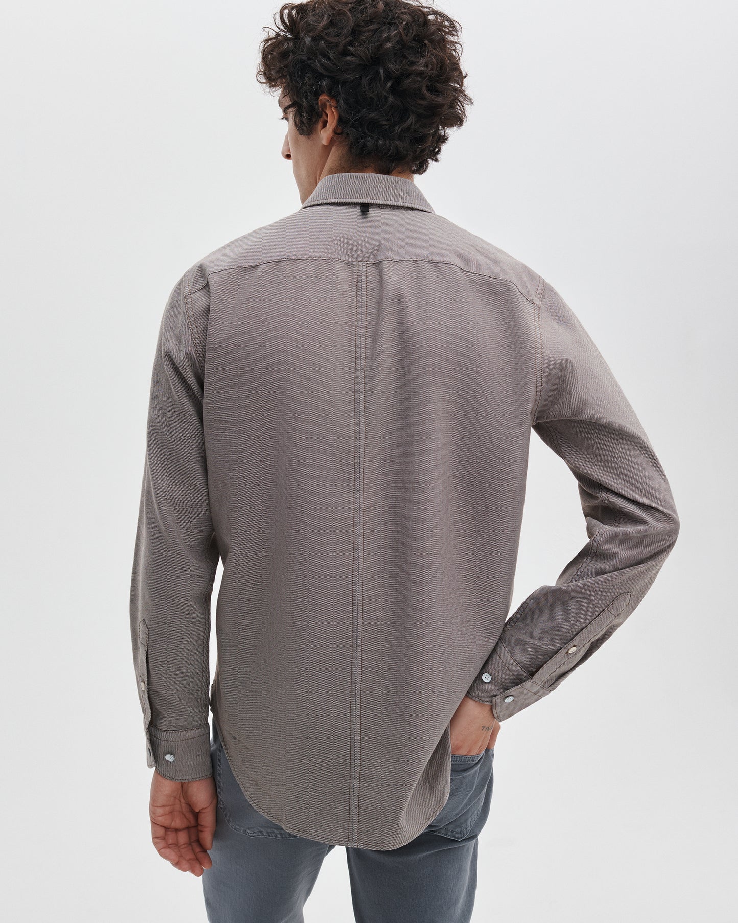 トムリン　ストレッチ　ドビー　シャツ