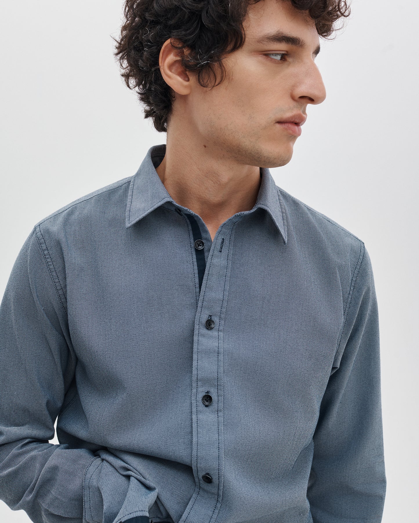 トムリン　ストレッチ　ドビー　シャツ