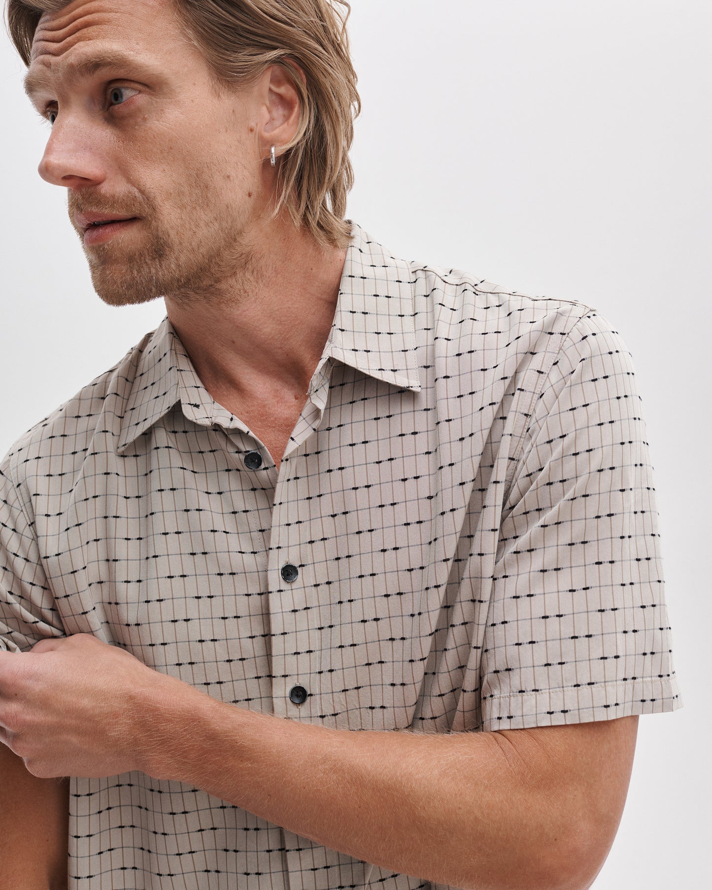 ダルトン　ショートスリーブ　ジャガード　シャツ