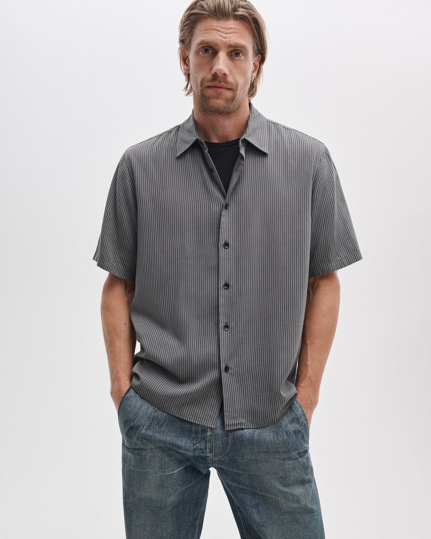 ダルトン　ショートスリーブ　ジャガード　シャツ