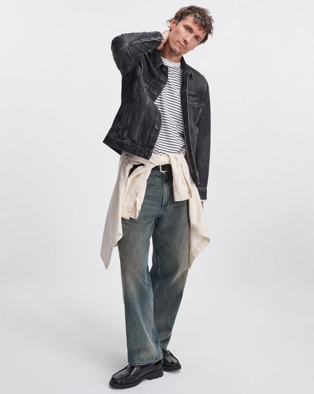 ロングスリーブ ボクシー ストライプT
