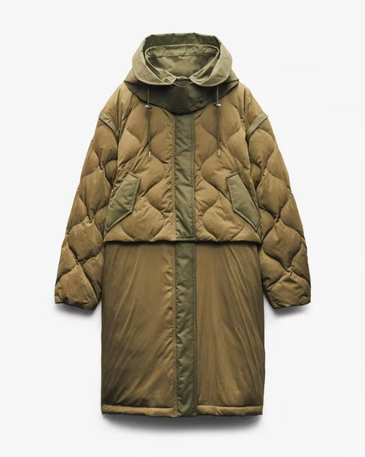 タキ　ロング　コンバーティブル　ジャケット　 - OLIVE