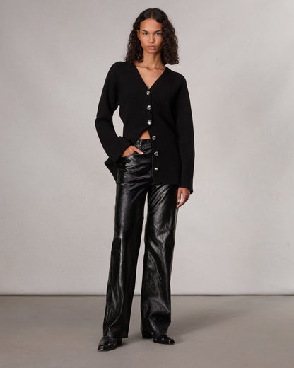 ブリジット　ロングV　カーディガン