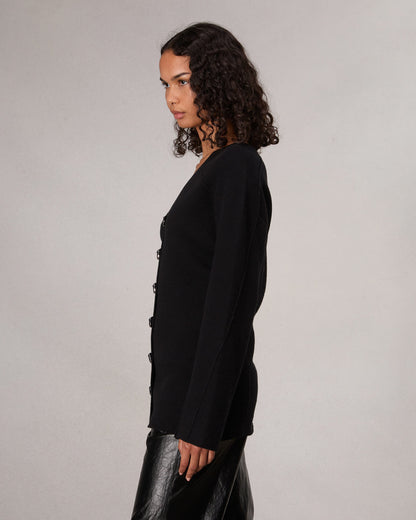 ブリジット　ロングV　カーディガン