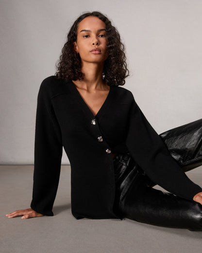 ブリジット　ロングV　カーディガン