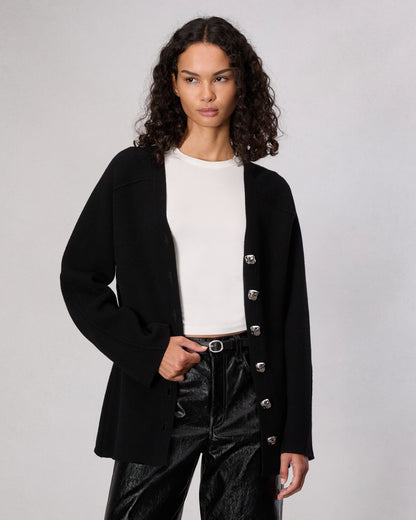 ブリジット　ロングV　カーディガン