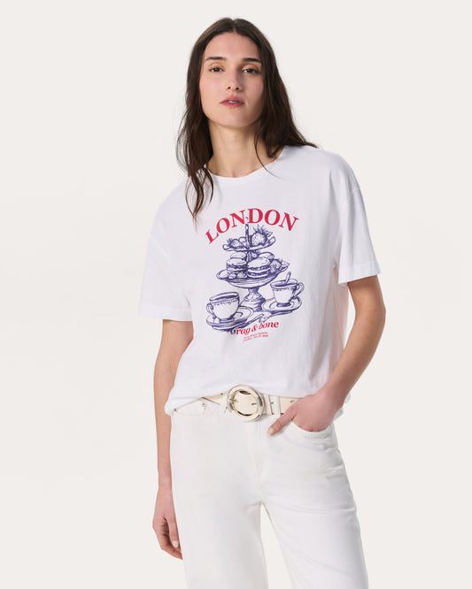 RB　ロンドン　ボーイフレンドT - WHITE