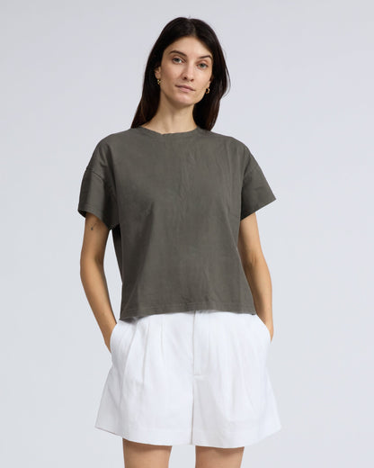 ディストレスト　ウォッシュド　ケリー　ボクシーT