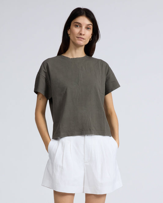 ディストレスト　ウォッシュド　ケリー　ボクシーT