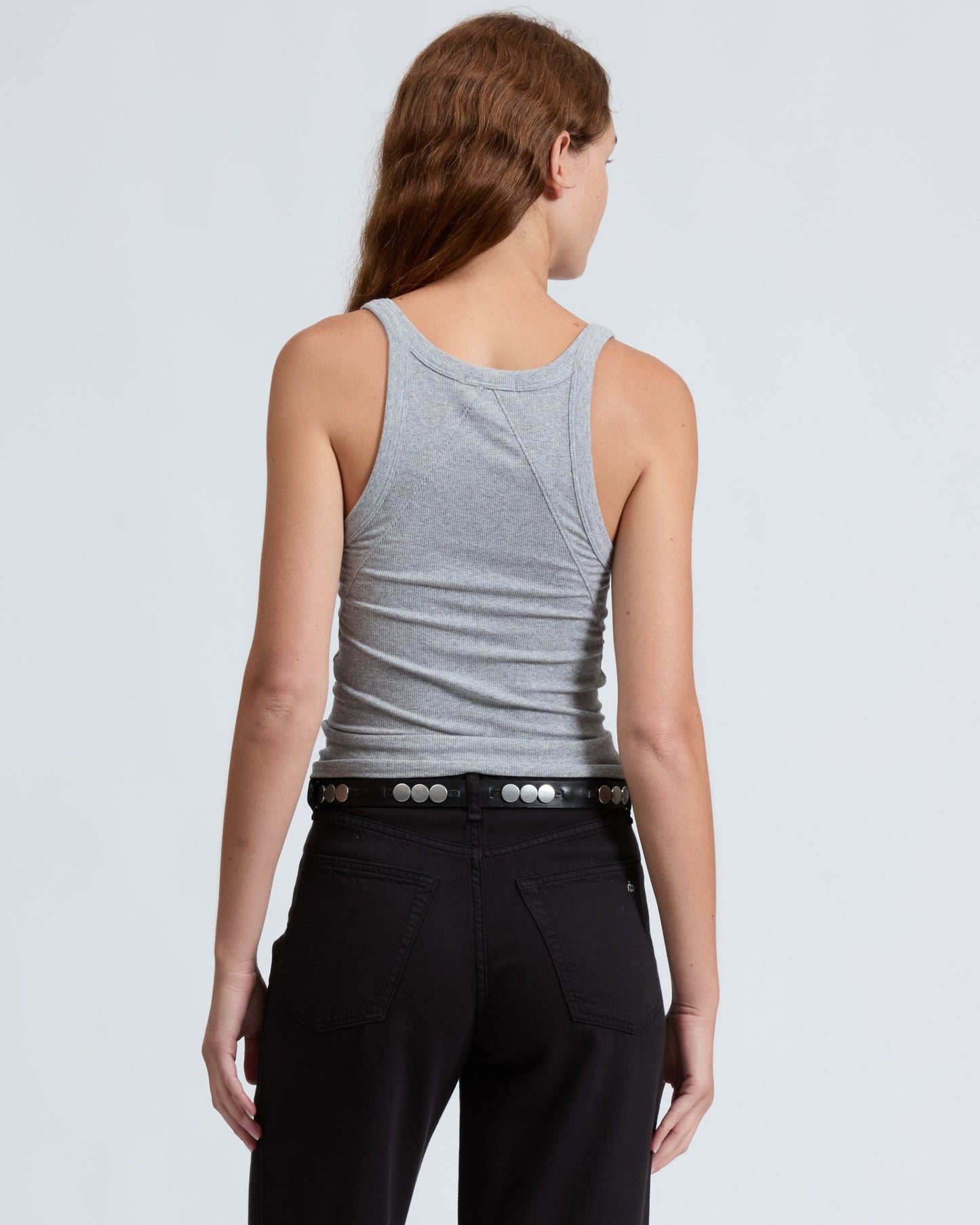 ザ　エッセンシャル　リブ　ヘザー　ワイド　ストリング　タンク