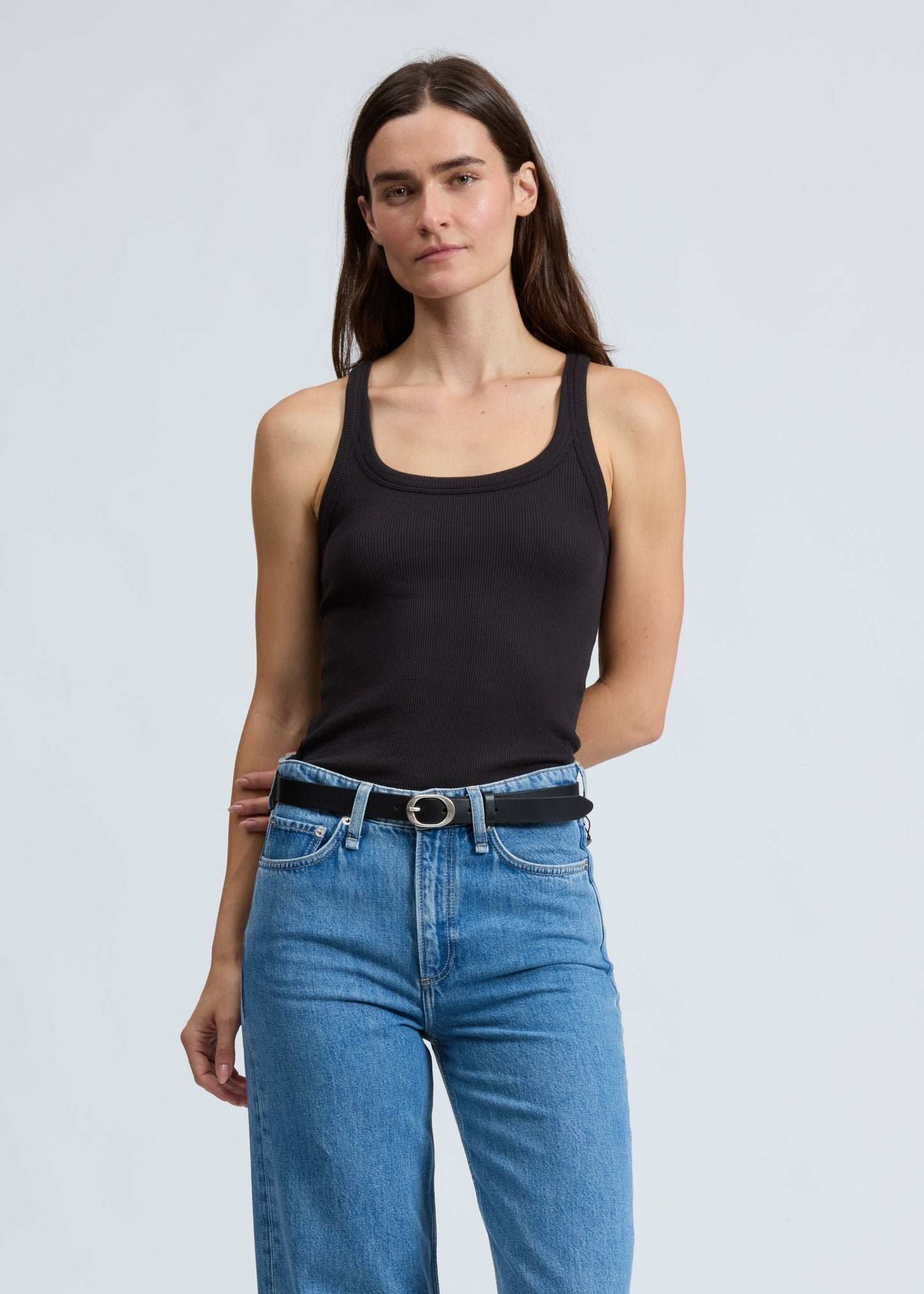 ザ　エッセンシャル　リブ　ワイド　ストリング　タンク