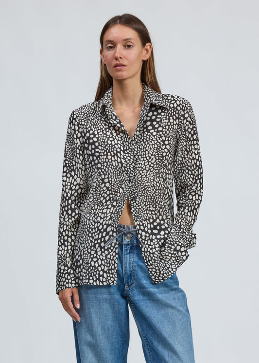 シャーデー　プリント　ブラウス